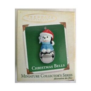 Hallmark Keepsake Miniature 2005 Dog Christmas Bell Ornament Retired